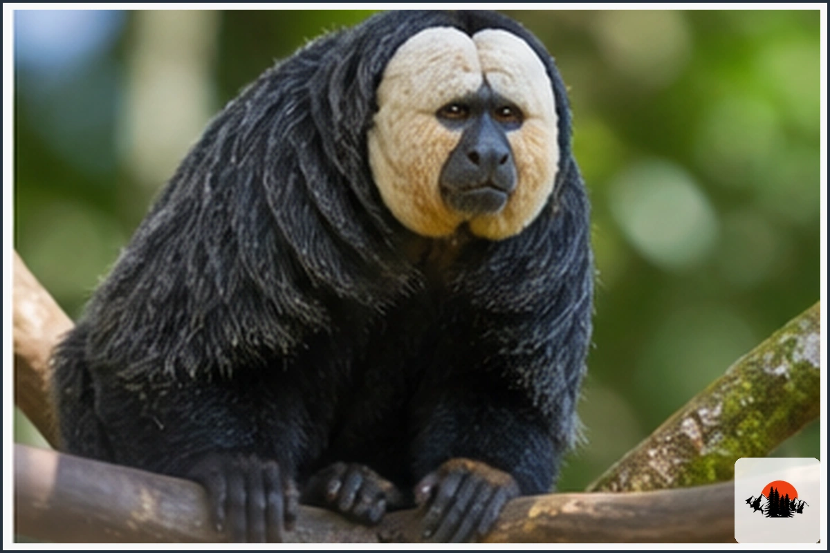 White-Faced Saki - type of Monkeys in South America