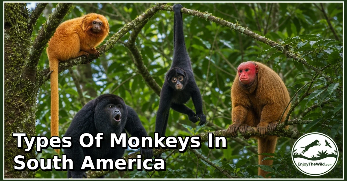 20 Types of Monkeys in South America: Species Guide: Appearance, Food, Lifestyle, and Facts